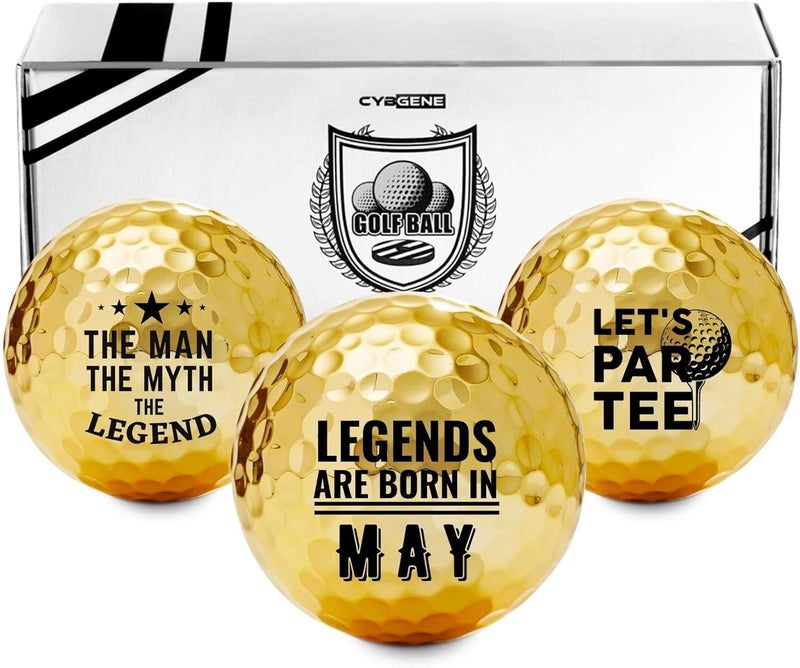 CybGene Birthday Gifts Golf Balls Set for Him, Golf Gifts for Men, Cool Accessories for Golfers, Birthday Golf Balls for Golf Lovers, Dad, Grandpa, Boyfriend, Husband, Brother, Uncle, Boss - Image 1